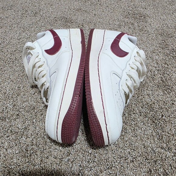 Nike Air Force 1 Low White Maroon Leather Men’s Size 8 DB4455-100 main image 8